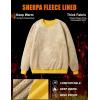 imageMAGCOMSEN Womens Sherpa Lined Sweatshirts Thermal Casual Crewneck Fleece Pullover Winter Warm Thick TopsYellow