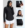 imageMAGCOMSEN Womens UPF 50 Sun Protection Hoodie Long Sleeve Lightweight Quick Dry Shirt Athletic Outdoor Fishing HikingBlack