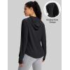 imageMAGCOMSEN Womens UPF 50 Sun Protection Hoodie Long Sleeve Lightweight Quick Dry Shirt Athletic Outdoor Fishing HikingBlack