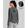 imageMAGCOMSEN Womens UPF 50 Sun Protection Hoodie Long Sleeve Lightweight Quick Dry Shirt Athletic Outdoor Fishing HikingDark Gray
