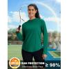 imageMAGCOMSEN Womens UPF 50 Sun Protection Hoodie Long Sleeve Lightweight Quick Dry Shirt Athletic Outdoor Fishing HikingEmerald Green