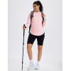 imageMAGCOMSEN Womens UPF 50 Sun Protection Hoodie Long Sleeve Lightweight Quick Dry Shirt Athletic Outdoor Fishing HikingLight Pink