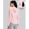 imageMAGCOMSEN Womens UPF 50 Sun Protection Hoodie Long Sleeve Lightweight Quick Dry Shirt Athletic Outdoor Fishing HikingLight Pink