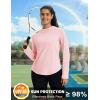 imageMAGCOMSEN Womens UPF 50 Sun Protection Hoodie Long Sleeve Lightweight Quick Dry Shirt Athletic Outdoor Fishing HikingLight Pink