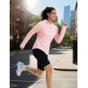 imageMAGCOMSEN Womens UPF 50 Sun Protection Hoodie Long Sleeve Lightweight Quick Dry Shirt Athletic Outdoor Fishing HikingLight Pink
