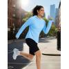 imageMAGCOMSEN Womens UPF 50 Sun Protection Hoodie Long Sleeve Lightweight Quick Dry Shirt Athletic Outdoor Fishing HikingLight Sky Blue