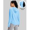 imageMAGCOMSEN Womens UPF 50 Sun Protection Hoodie Long Sleeve Lightweight Quick Dry Shirt Athletic Outdoor Fishing HikingLight Sky Blue