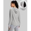 imageMAGCOMSEN Womens UPF 50 Sun Protection Hoodie Long Sleeve Lightweight Quick Dry Shirt Athletic Outdoor Fishing HikingLiight Gray