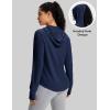 imageMAGCOMSEN Womens UPF 50 Sun Protection Hoodie Long Sleeve Lightweight Quick Dry Shirt Athletic Outdoor Fishing HikingNavy