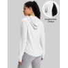 imageMAGCOMSEN Womens UPF 50 Sun Protection Hoodie Long Sleeve Lightweight Quick Dry Shirt Athletic Outdoor Fishing HikingWhite