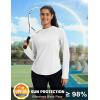 imageMAGCOMSEN Womens UPF 50 Sun Protection Hoodie Long Sleeve Lightweight Quick Dry Shirt Athletic Outdoor Fishing HikingWhite