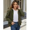 imageMAGCOMSEN Womens Zip Up Hoodies Sherpa Fleece Lined Sweatshirts Hooded Winter Coat Thick Warm Jackets Casual Cold WeatherArmy Green