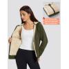 imageMAGCOMSEN Womens Zip Up Hoodies Sherpa Fleece Lined Sweatshirts Hooded Winter Coat Thick Warm Jackets Casual Cold WeatherArmy Green