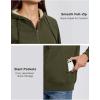 imageMAGCOMSEN Womens Zip Up Hoodies Sherpa Fleece Lined Sweatshirts Hooded Winter Coat Thick Warm Jackets Casual Cold WeatherArmy Green