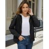 imageMAGCOMSEN Womens Zip Up Hoodies Sherpa Fleece Lined Sweatshirts Hooded Winter Coat Thick Warm Jackets Casual Cold WeatherBlack