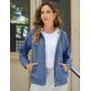 imageMAGCOMSEN Womens Zip Up Hoodies Sherpa Fleece Lined Sweatshirts Hooded Winter Coat Thick Warm Jackets Casual Cold WeatherBlue