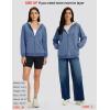 imageMAGCOMSEN Womens Zip Up Hoodies Sherpa Fleece Lined Sweatshirts Hooded Winter Coat Thick Warm Jackets Casual Cold WeatherBlue