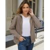 imageMAGCOMSEN Womens Zip Up Hoodies Sherpa Fleece Lined Sweatshirts Hooded Winter Coat Thick Warm Jackets Casual Cold WeatherCoffee Gray