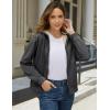 imageMAGCOMSEN Womens Zip Up Hoodies Sherpa Fleece Lined Sweatshirts Hooded Winter Coat Thick Warm Jackets Casual Cold WeatherGray