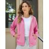 imageMAGCOMSEN Womens Zip Up Hoodies Sherpa Fleece Lined Sweatshirts Hooded Winter Coat Thick Warm Jackets Casual Cold WeatherHot Pink