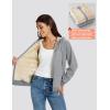 imageMAGCOMSEN Womens Zip Up Hoodies Sherpa Fleece Lined Sweatshirts Hooded Winter Coat Thick Warm Jackets Casual Cold WeatherLight Gray