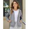 imageMAGCOMSEN Womens Zip Up Hoodies Sherpa Fleece Lined Sweatshirts Hooded Winter Coat Thick Warm Jackets Casual Cold WeatherLight Gray