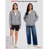 imageMAGCOMSEN Womens Zip Up Hoodies Sherpa Fleece Lined Sweatshirts Hooded Winter Coat Thick Warm Jackets Casual Cold WeatherLight Gray