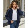 imageMAGCOMSEN Womens Zip Up Hoodies Sherpa Fleece Lined Sweatshirts Hooded Winter Coat Thick Warm Jackets Casual Cold WeatherNavy
