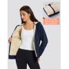 imageMAGCOMSEN Womens Zip Up Hoodies Sherpa Fleece Lined Sweatshirts Hooded Winter Coat Thick Warm Jackets Casual Cold WeatherNavy
