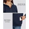 imageMAGCOMSEN Womens Zip Up Hoodies Sherpa Fleece Lined Sweatshirts Hooded Winter Coat Thick Warm Jackets Casual Cold WeatherNavy
