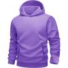 imageMAGCOMSEN Mens Fleece Lined Hoodies Fashion Casual Athletic Hoody Pullover Plain Sweatshirts with Kangaroo PocketLtpurple