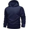 imageMAGCOMSEN Mens Fleece Lined Hoodies Fashion Casual Athletic Hoody Pullover Plain Sweatshirts with Kangaroo PocketNavy