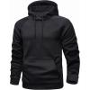 imageMAGCOMSEN Mens Hoodies Fleece Lined Casual Athletic Sweatshirts Pullover with Kangaroo PocketBlack