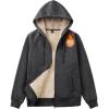 imageMAGCOMSEN Womens Zip Up Hoodies Sherpa Fleece Lined Sweatshirts Hooded Winter Coat Thick Warm Jackets Casual Cold WeatherGray