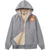 imageMAGCOMSEN Womens Zip Up Hoodies Sherpa Fleece Lined Sweatshirts Hooded Winter Coat Thick Warm Jackets Casual Cold WeatherLight Gray