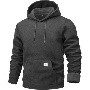 imageMAGCOMSEN Fleece Lined Hoodies for Men Pullover Casual Fashion Sweatshirts Thermal Athletic Hoody with Kanga PocketDarkgray