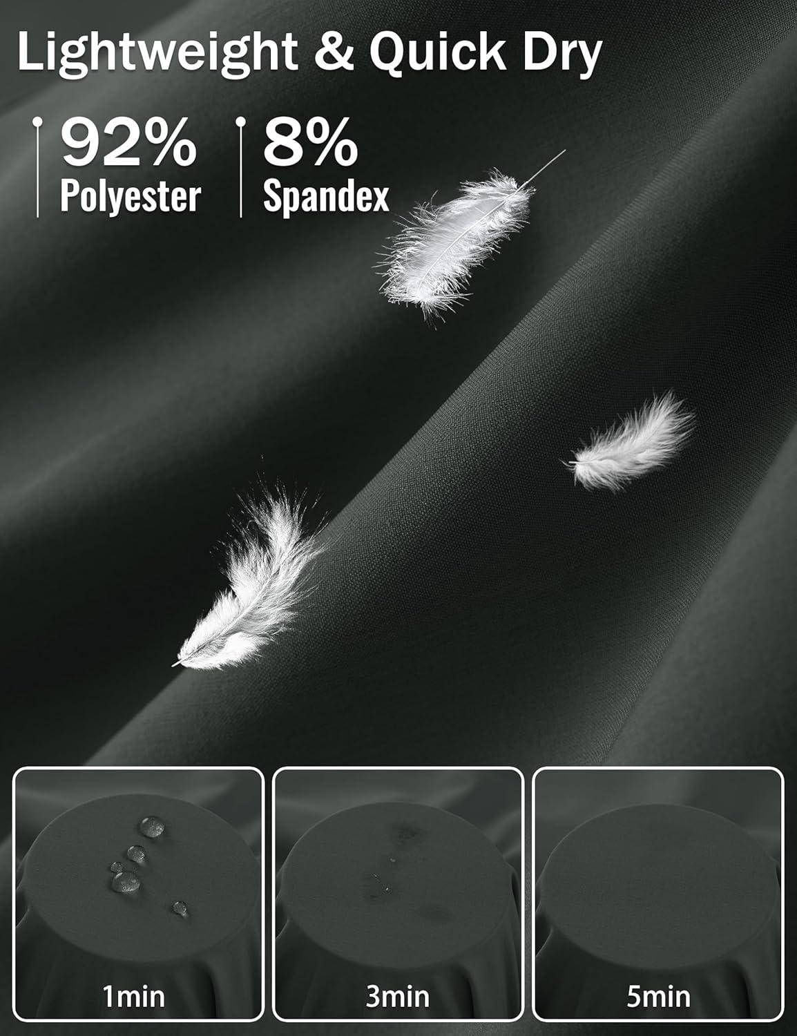 imageMAGCOMSEN Mens Hiking Shorts 7 Inch Quick Dry Lightweight Fishing Workout Athletic Water Resistant Shorts with Zipper PocketsDark Gray