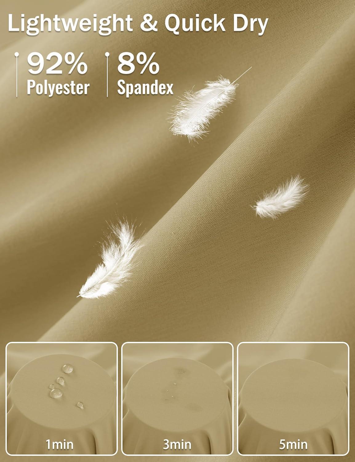 imageMAGCOMSEN Mens Hiking Shorts 7 Inch Quick Dry Lightweight Fishing Workout Athletic Water Resistant Shorts with Zipper PocketsKhaki