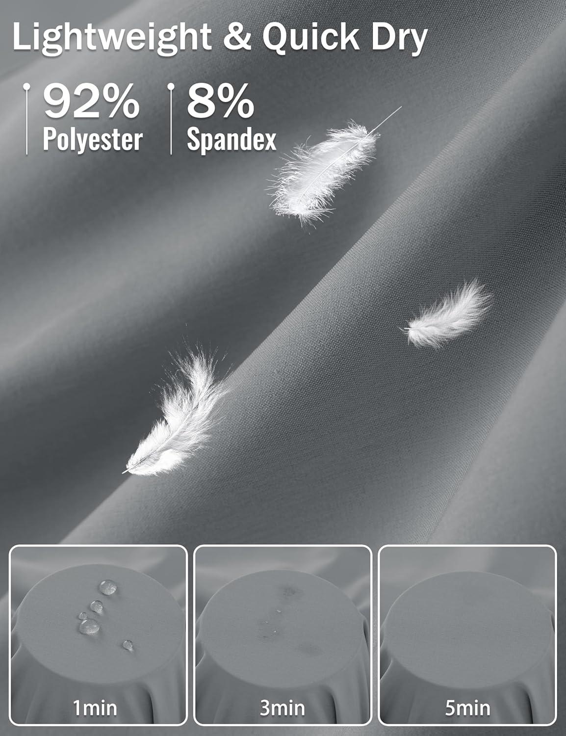 imageMAGCOMSEN Mens Hiking Shorts 7 Inch Quick Dry Lightweight Fishing Workout Athletic Water Resistant Shorts with Zipper PocketsLight Gray