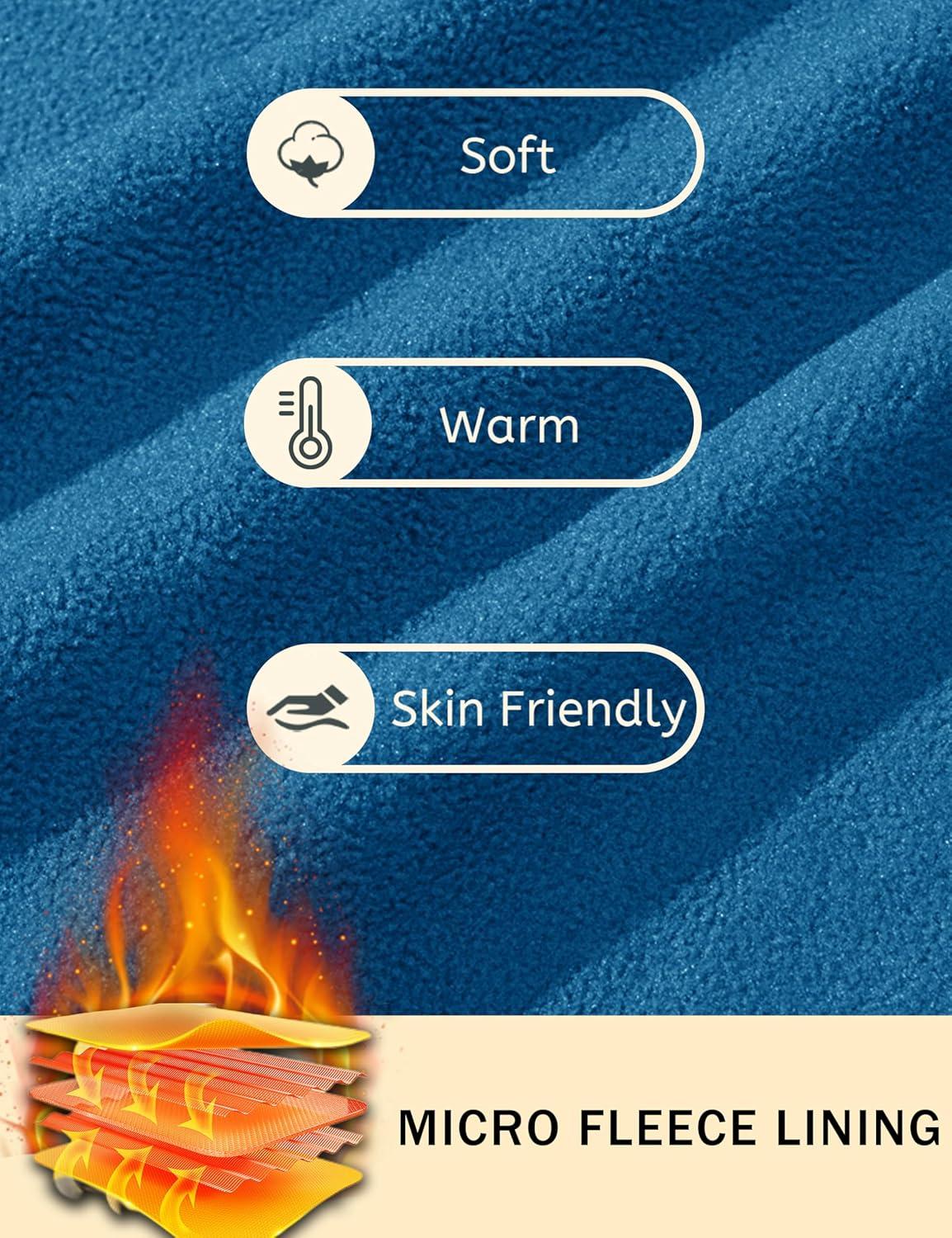 imageMAGCOMSEN Mens Tactical Jacket  8 Pockets Water Resistant Softshell Fleece Lined Winter Coat for SkiBlue Green