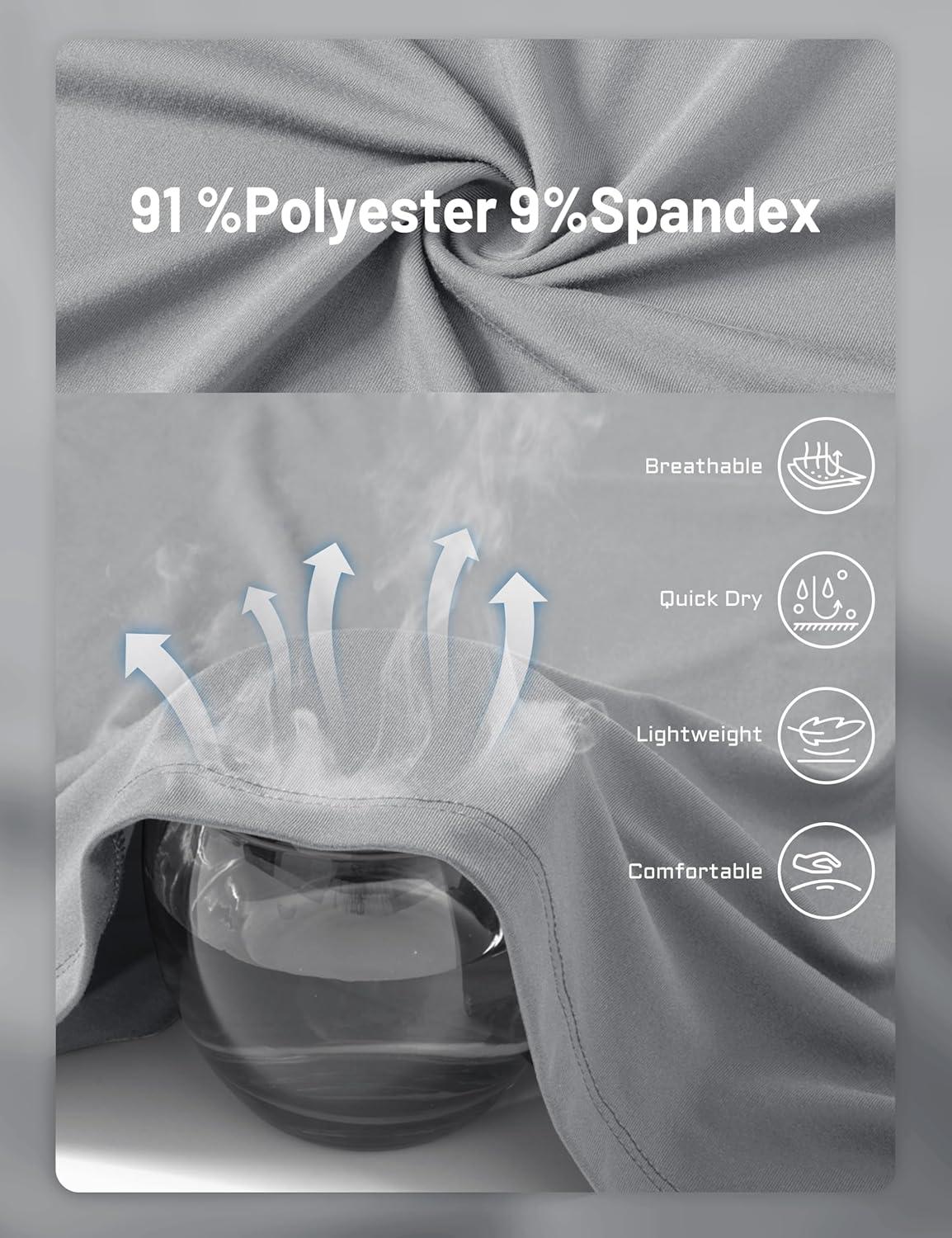 imageMAGCOMSEN Mens UPF 50 Sun Protection Shirts Long Sleeve Quick Dry UV SPF Rash Guard Fishing Running Swim AthleticLight Grey