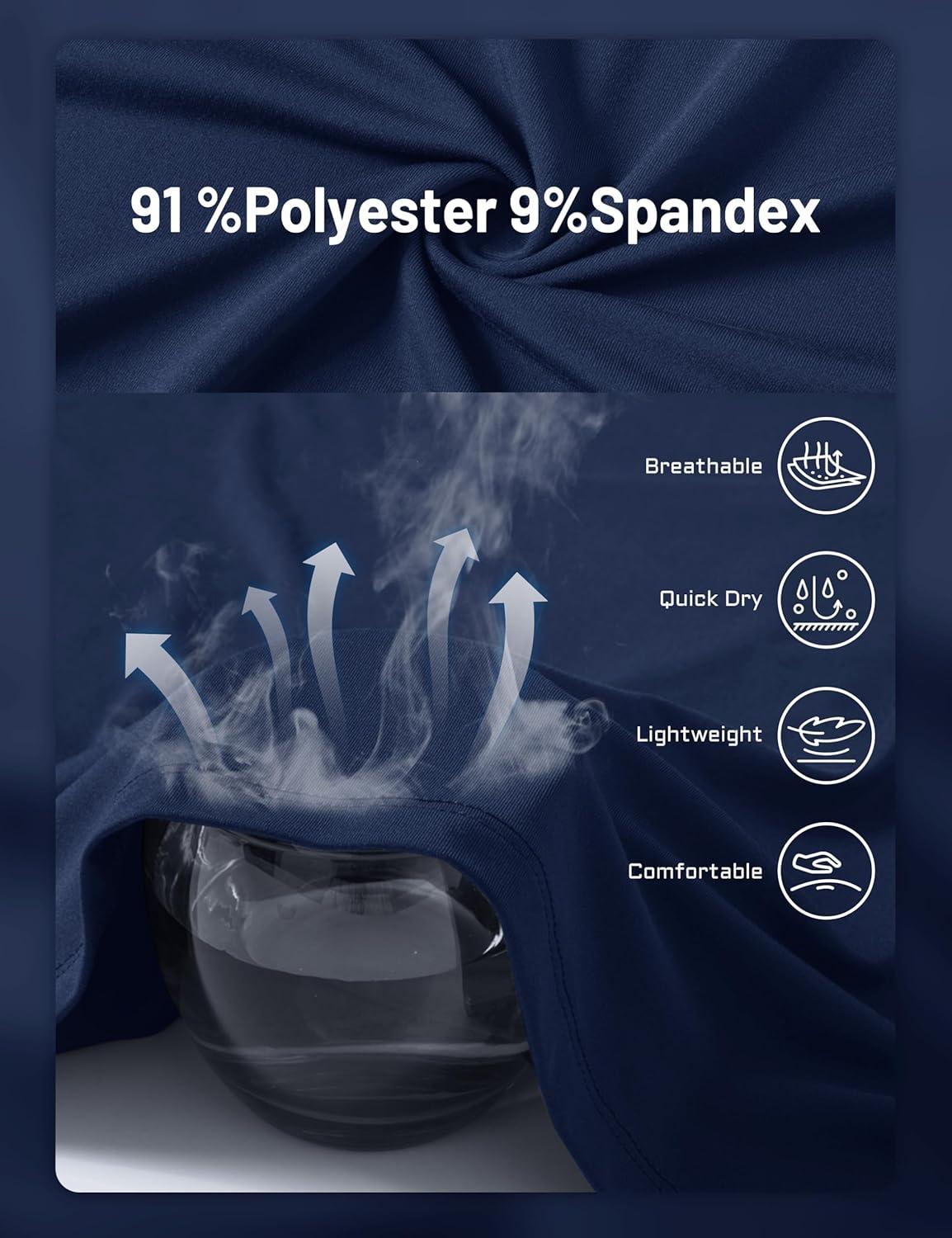 imageMAGCOMSEN Mens UPF 50 Sun Protection Shirts Long Sleeve Quick Dry UV SPF Rash Guard Fishing Running Swim AthleticNavy