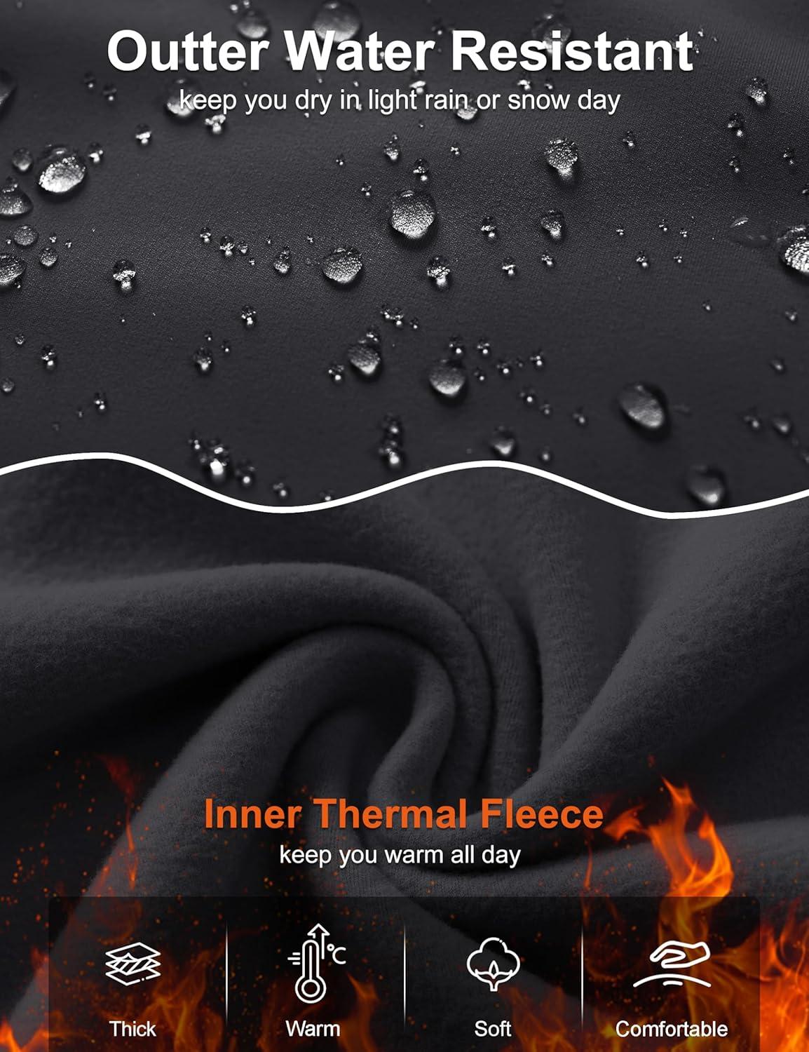 imageMAGCOMSEN Thermal Shirts for Women Mock Turtneck Long Sleeve Tops Fleece Pullover Workout Running Winter Base LayerBlack