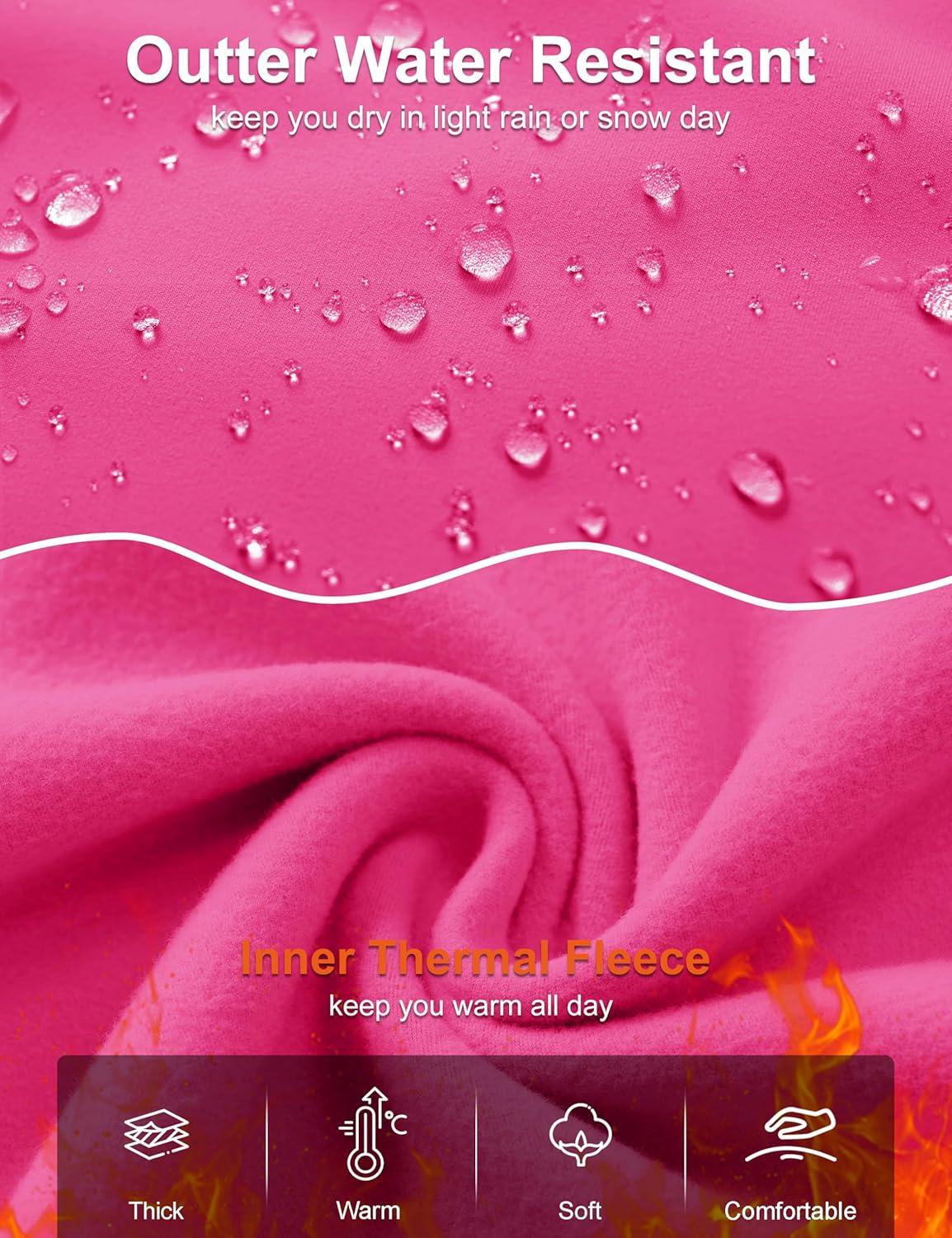 imageMAGCOMSEN Thermal Shirts for Women Mock Turtneck Long Sleeve Tops Fleece Pullover Workout Running Winter Base LayerRosered