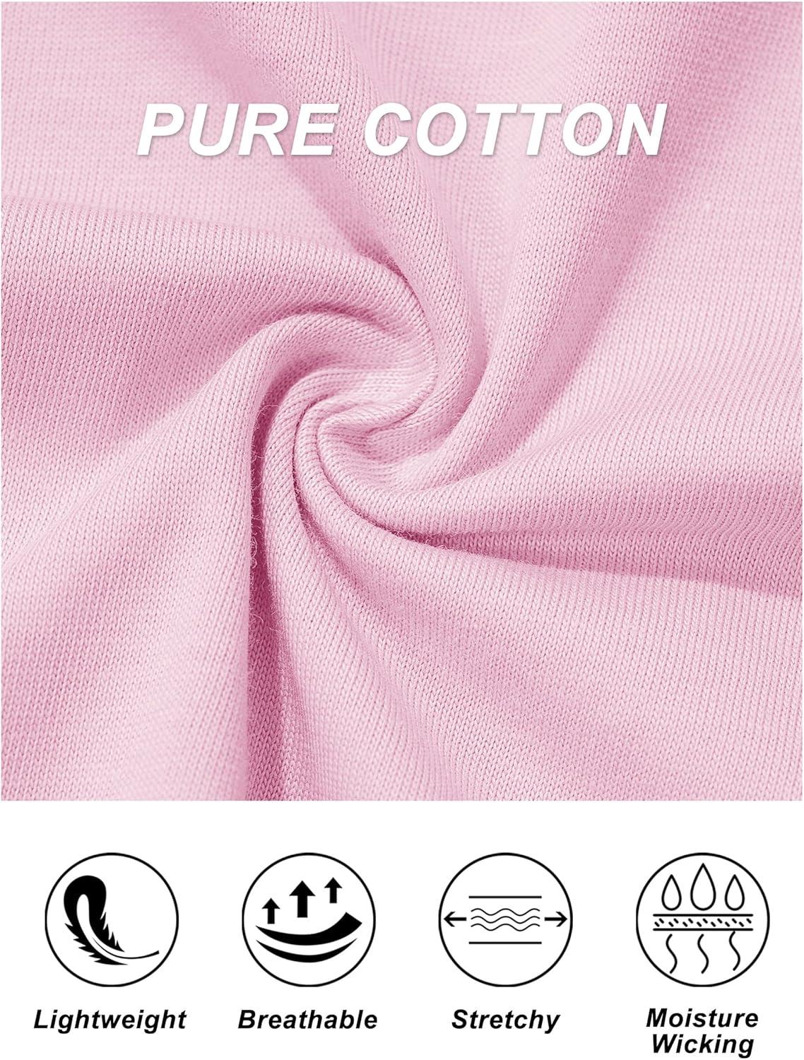 imageMAGCOMSEN Womens Cotton TShirts ShortSleeve Shirts CrewNeck Tops ClassicFit Breathable Casual Summer TeesAlight Pink