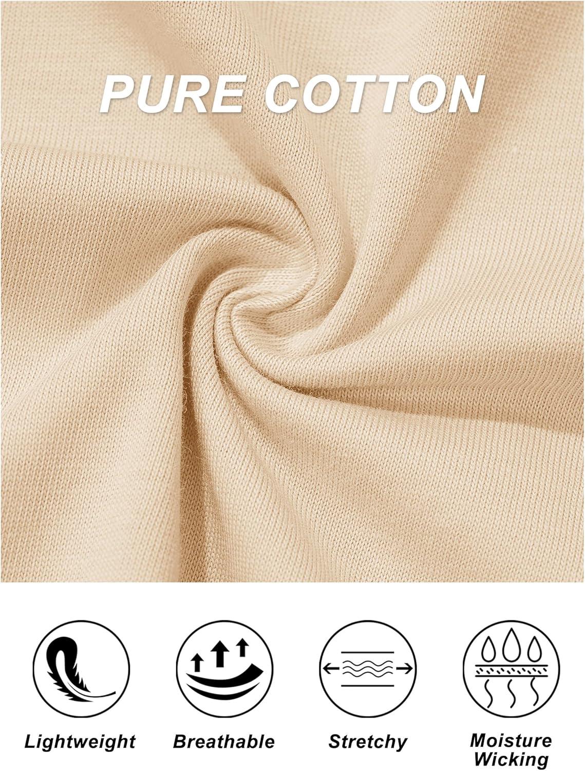 imageMAGCOMSEN Womens Cotton TShirts ShortSleeve Shirts CrewNeck Tops ClassicFit Breathable Casual Summer TeesLight Apricot