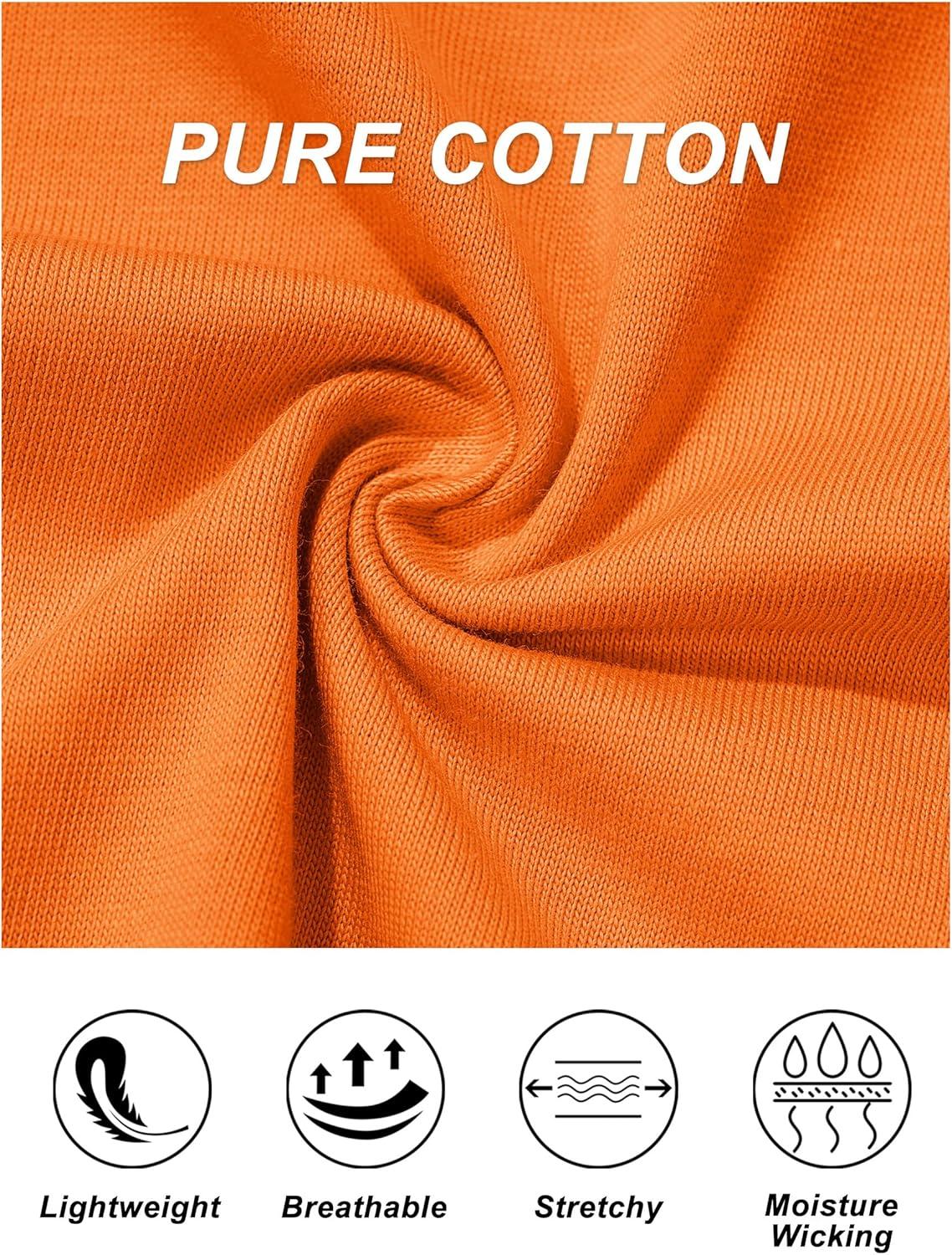 imageMAGCOMSEN Womens Cotton TShirts ShortSleeve Shirts CrewNeck Tops ClassicFit Breathable Casual Summer TeesOrange