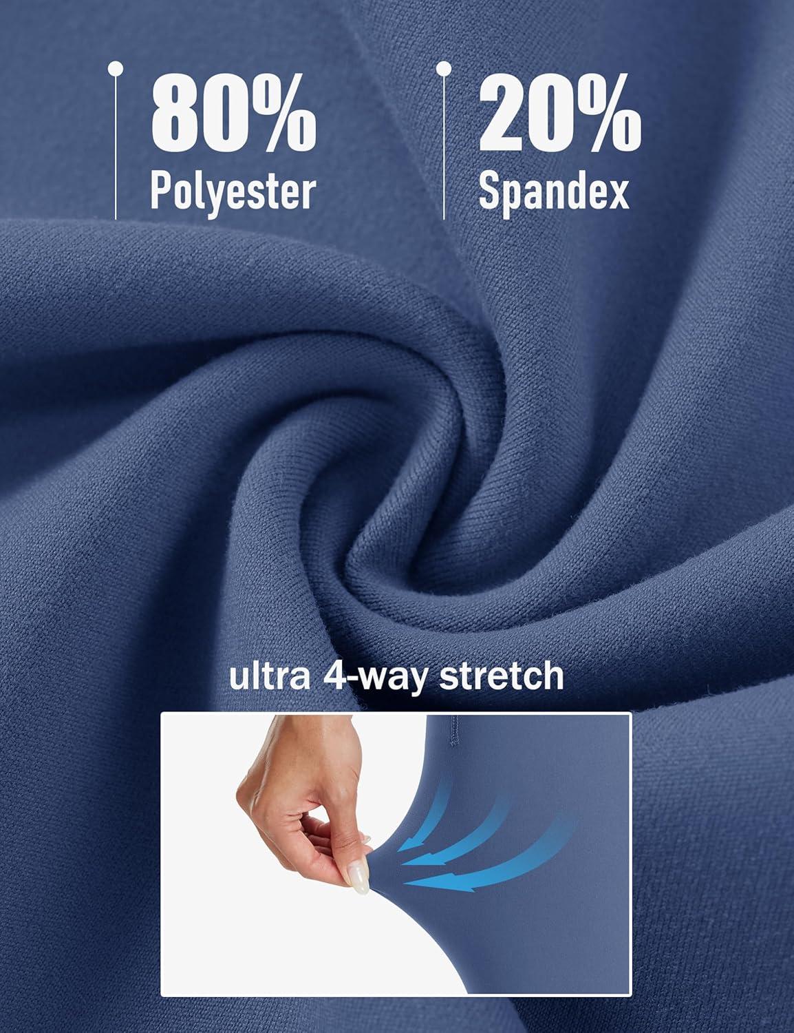 imageMAGCOMSEN Womens Flare Yoga Leggings High Waisted Bootcut Pants with Pockets Tummy Control Work Dress Bell Bottom PantsBlue