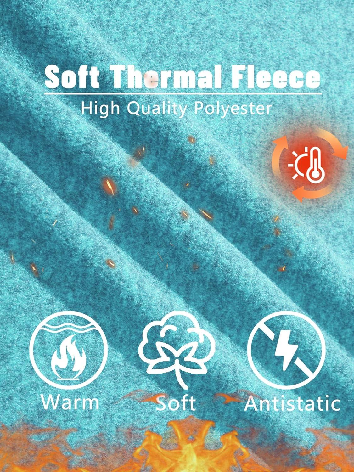 imageMAGCOMSEN Womens Fleece Jacket Zip Up Coat Lightweight Soft Warm Long Sleeve Jackets with Pockets for WinterBaqua Blue