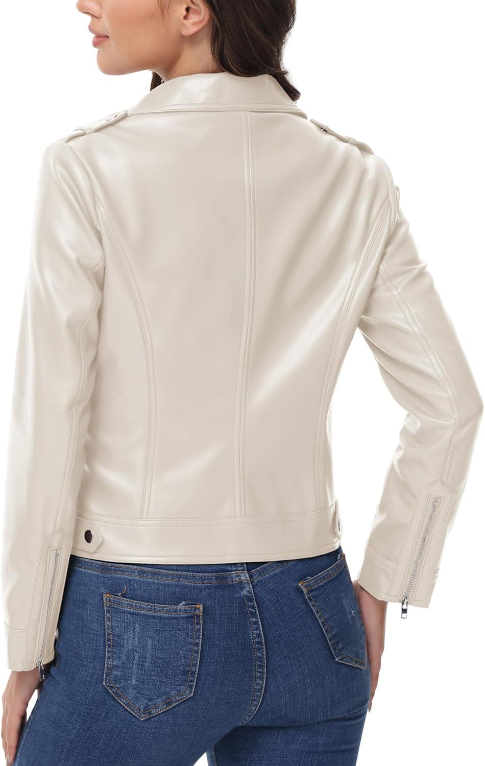 imageMAGCOMSEN Womens Fleece Jacket Zip Up Coat Lightweight Soft Warm Long Sleeve Jackets with Pockets for WinterBeigewhite